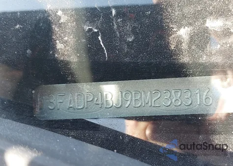 2011 Ford Fiesta Se из США, поврежденный, VIN 3FADP4BJ9BM238316